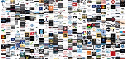 Collage of aerial drone and UAV pilot logos